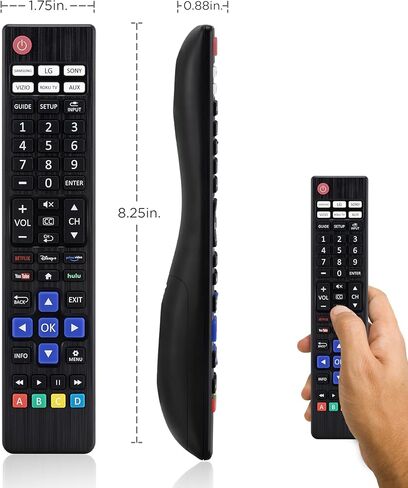 UltraPro Backlit One Touch بديل الاقتران الفوري عن بعد مبرمج مسبقًا لأجهزة Samsung وSony وLG وVizio وRoku TV 2 جهاز 80830 in Kuwait