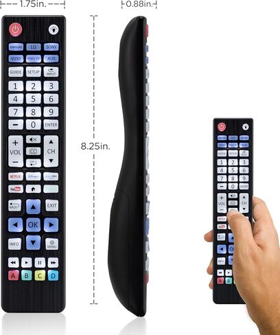 UltraPro Backlit One Touch بديل الاقتران الفوري عن بعد مبرمج مسبقًا لأجهزة Samsung وSony وLG وVizio وRoku TV 2 جهاز 80830 in Kuwait