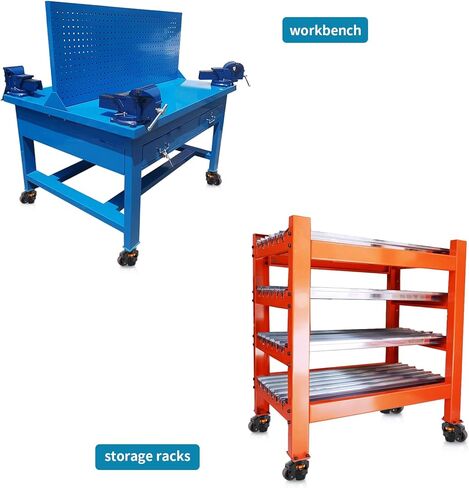 Skelang 4 Pcs Stem Leveling Machine Caster, Retractable Caster Wheel for Industrial Machine Equipment, Heavy Workbench, Movable Furniture, Total Load Capacity 2200Lbs in Kuwait