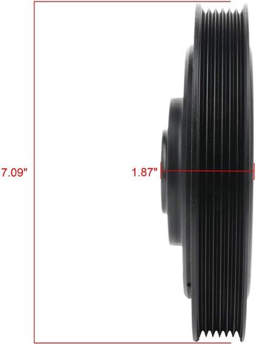 CCIYU Harmonic Balancer Belt Drive Pulley Fit For 2005-2008 for Acura RL 2005-2008 for Acura TL 2006-2007 for Honda Accord 2005-2010 for Honda Odyssey 2005-2008 for Honda Pilot in Saudi Arabia