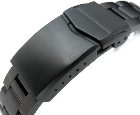 سوار ساعة MiLTAT 22 مم متوافق مع 5KX SRPD79، 316L من الفولاذ المقاوم للصدأ DLC طلاء أسود Super-O Boyer in Kuwait