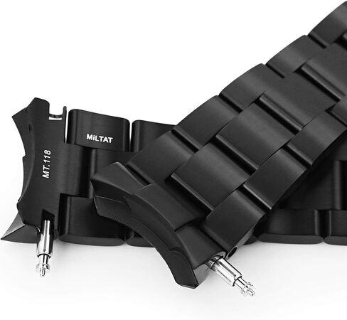 سوار ساعة MiLTAT 22 مم متوافق مع 5KX SRPD79، 316L من الفولاذ المقاوم للصدأ DLC طلاء أسود Super-O Boyer in Kuwait