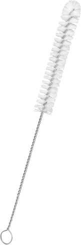 Semi-Micro Test Tube Brush, 9" Long - White Nylon, Twisted Wire Handle - Ideal for 6-10mm Diameter Test Tubes - Eisco Labs in Saudi Arabia