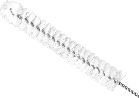 Semi-Micro Test Tube Brush, 9" Long - White Nylon, Twisted Wire Handle - Ideal for 6-10mm Diameter Test Tubes - Eisco Labs in Saudi Arabia