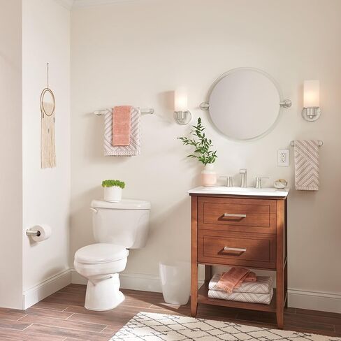 Moen T6708-9000 Genta صنبور حمام واسع النطاق بمقبضين مع صمام، كروم in Kuwait