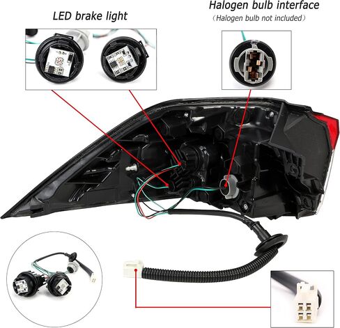 مجموعة مصابيح خلفية LED خلفية، مصباح خلفي للفرامل الخارجي لجانب الركاب الأيمن، لسيارة Toyota RAV4 2019 2020 2021، استبدال #81550-0R090، TO2805148 in Kuwait