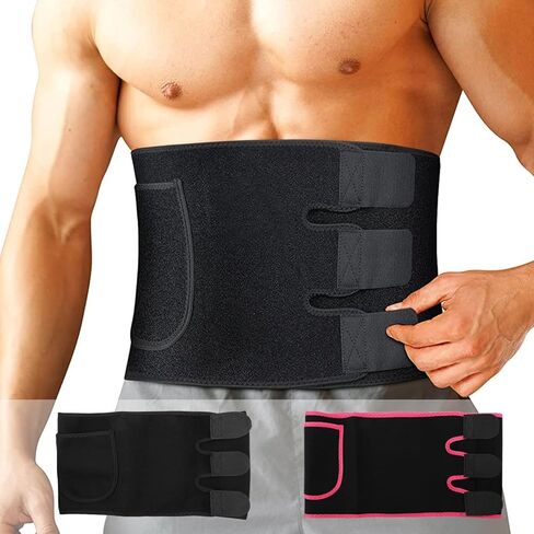 2 قطعة حزام العرق انفجار قابل للتعديل الفيلكرو حزام مدرب خصر الخصر المتقلب حزام الرجال عرق الفرقة مدرب خصر in Kuwait