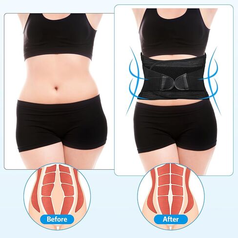 AMIR Waist Trainer Belt for Women - Waist Trimmer - Workout Fitness Back Support Belts - Slimming Body Shaper Belt Black in Saudi Arabia