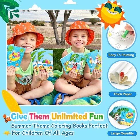 هدايا حفلات حمام السباحة، هدايا حفلات الشاطئ للأطفال 3-4-5-8-12، 96 قطعة من أكياس الهدايا الجيدة للأطفال ألعاب الصيف، كرات الشاطئ، أقلام التلوين، كتب التلوين ألعاب حمام السباحة على الشاطئ للأطفال الذين تتراوح أعمارهم بين 4-8-12 لوازم حفلات حمام السباحة in Kuwait