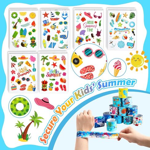 هدايا حفلات حمام السباحة، هدايا حفلات الشاطئ للأطفال 3-4-5-8-12، 96 قطعة من أكياس الهدايا الجيدة للأطفال ألعاب الصيف، كرات الشاطئ، أقلام التلوين، كتب التلوين ألعاب حمام السباحة على الشاطئ للأطفال الذين تتراوح أعمارهم بين 4-8-12 لوازم حفلات حمام السباحة in Kuwait