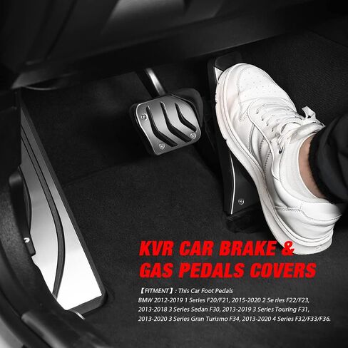 KVR Pedal Cover Fit for BMW, Brake Pedal & Gas Pedal Covers Compatible with BMW 1 2 3 4 Series F20 F21 F22 F23 F30 F31 F32 F33 F34 F36, BMW Stainless Steel Pedal Cover (2 PCS) in Saudi Arabia