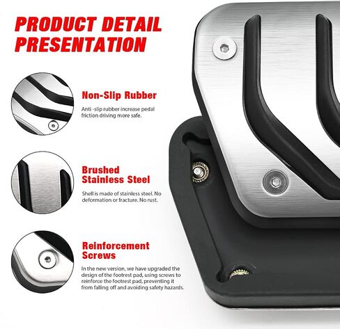 KVR Pedal Cover Fit for BMW, Brake Pedal & Gas Pedal Covers Compatible with BMW 1 2 3 4 Series F20 F21 F22 F23 F30 F31 F32 F33 F34 F36, BMW Stainless Steel Pedal Cover (2 PCS) in Saudi Arabia