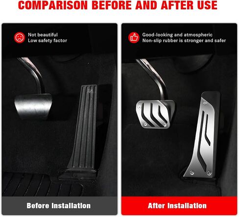 KVR Pedal Cover Fit for BMW, Brake Pedal & Gas Pedal Covers Compatible with BMW 1 2 3 4 Series F20 F21 F22 F23 F30 F31 F32 F33 F34 F36, BMW Stainless Steel Pedal Cover (2 PCS) in Saudi Arabia