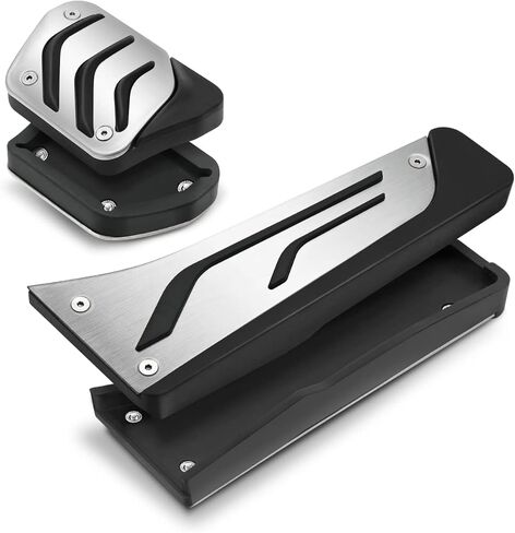 غطاء دواسة KVR مناسب لسيارات BMW، ودواسة الفرامل وأغطية دواسة الغاز المتوافقة مع BMW 1 2 3 4 Series F20 F21 F22 F23 F30 F31 F32 F33 F34 F36، غطاء دواسة من الفولاذ المقاوم للصدأ BMW (قطعتان) in Kuwait