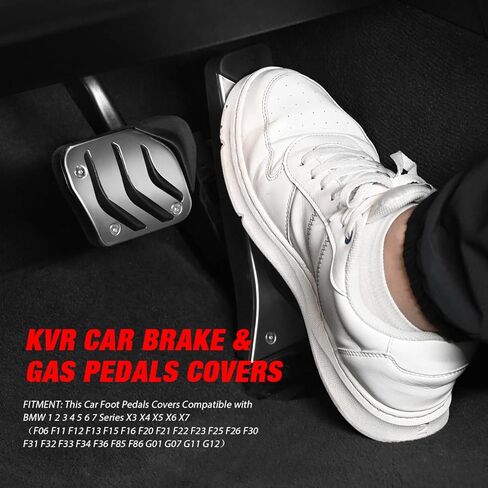غطاء دواسة KVR مناسب لسيارات BMW، ودواسة الفرامل وأغطية دواسة الغاز المتوافقة مع BMW 1 2 3 4 Series F20 F21 F22 F23 F30 F31 F32 F33 F34 F36، غطاء دواسة من الفولاذ المقاوم للصدأ BMW (قطعتان) in Kuwait