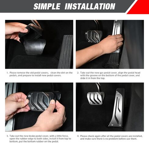 غطاء دواسة KVR مناسب لسيارات BMW، ودواسة الفرامل وأغطية دواسة الغاز المتوافقة مع BMW 1 2 3 4 Series F20 F21 F22 F23 F30 F31 F32 F33 F34 F36، غطاء دواسة من الفولاذ المقاوم للصدأ BMW (قطعتان) in Kuwait