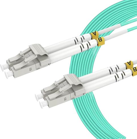 5Pack 1m/3ft OM3 LC to LC Multimode Fiber Patch Cable, Fiber Optic Cable LC to LC Cord LSZH 10GB Multimode Duplex 50/125um in Saudi Arabia