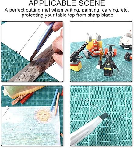 Self-Healing Double-Sided Cutting Mat,PVC Polymer Clay DIY Sculpt Carve Handmade DIY Accessory Cutting Board Plate Platform A4 size in Saudi Arabia