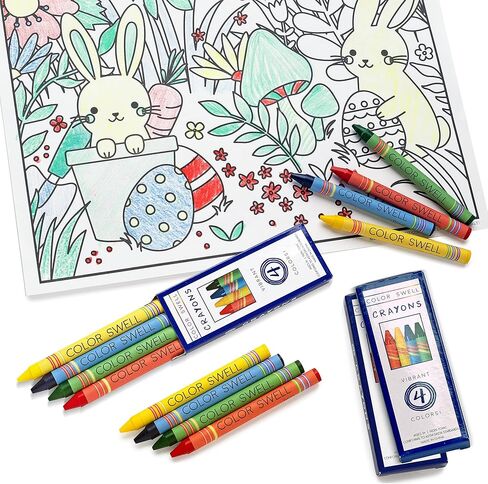 أقلام تلوين ملونة كبيرة الحجم 4 عبوات - عبوات أقلام تلوين للمطاعم - 10 عبوات 4 أقلام تلوين لكل عبوة (إجمالي 40 قلم تلوين) in Kuwait