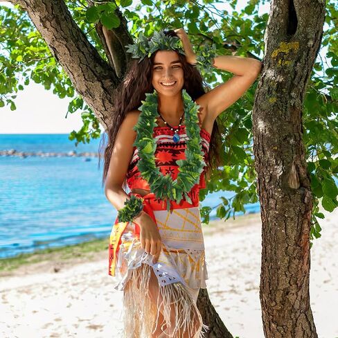 BESTOYARD Necklace Set Bracelets Set Bracelets Sets Dance Flower Garland Makeup Set Scrunchie Set Hawaiian Leis Leaves Wreath Set Hawaiian Garland Leaves Mosaic in Saudi Arabia