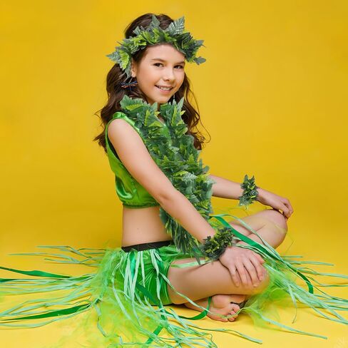 BESTOYARD Necklace Set Bracelets Set Bracelets Sets Dance Flower Garland Makeup Set Scrunchie Set Hawaiian Leis Leaves Wreath Set Hawaiian Garland Leaves Mosaic in Saudi Arabia