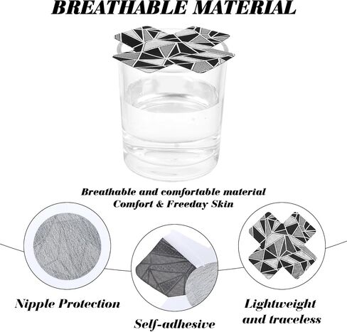 Sibba Glitters Pasties 24 Pcs Breast Covers Sticky Lingerie Accessories Bra Skin Body Coverings Cross Shape Petal Women Rave Party Disposable Reusable Breast Petals Silver Rhinestone in Saudi Arabia
