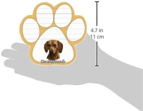Dachshund, Red Notepad With Unique Die Cut Paw Shaped Sticky Notes 50 Sheets Measuring 5 by 4.7 Inches Convenient Functional Everyday Item Great Gift For Dachshund, Red Lovers and Owners in Saudi Arabia