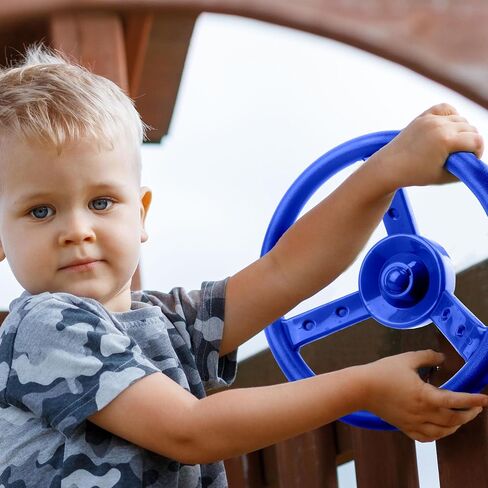 Playground Steering Wheel Accessories Plastic Swingset Steering Wheel Pirate Ship Steering Wheel Playset for Outdoor Backyard Treehouse Playground Jungle Gym (1, Blue) in Saudi Arabia