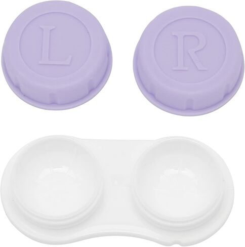 Contact Lens Box Holder Container Kit, Contact Lens Case Cute Portable Contact Lens Container Holder Box Soak Storage Kit For Travel&Home(Purple) in Saudi Arabia