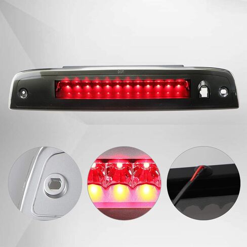 مصباح LED للفرامل الثالثة مناسب لسيارة Ford Expedition 2003-2016، مناسب لسيارة Lincoln Navigatorr 2003-2016، مصباح خلفي عالي التثبيت (عدسة حمراء لغطاء الكروم) in Saudi Arabia