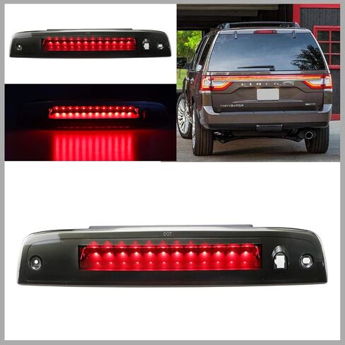 مصباح LED للفرامل الثالثة مناسب لسيارة Ford Expedition 2003-2016، مناسب لسيارة Lincoln Navigatorr 2003-2016، مصباح خلفي عالي التثبيت (عدسة حمراء لغطاء الكروم) in Saudi Arabia