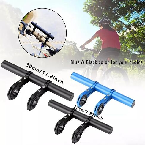 Bike Handlebar Extender, 30cm/11.8inch Multifunctional Bicycle Handlebar Extension with Aluminum Alloy Bracket Extension Carbon Fiber Mount Holder for Speedometer Computer Mobile Phone in Saudi Arabia