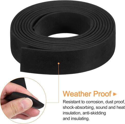 شريط ورق إسفنجي مطاطي من uxcell EPDM مقاس 1/8 بوصة طول × 1.2 بوصة عرض × 8 بوصة طول من مطاط النيوبرين شريط الطقس لحشية DIY والحرف اليدوية والعزل in Saudi Arabia