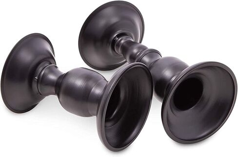 مجموعة حوامل شموع معدنية من فارملين كريك لتزيين طاولة القهوة (أسود، قطعتان) in Kuwait