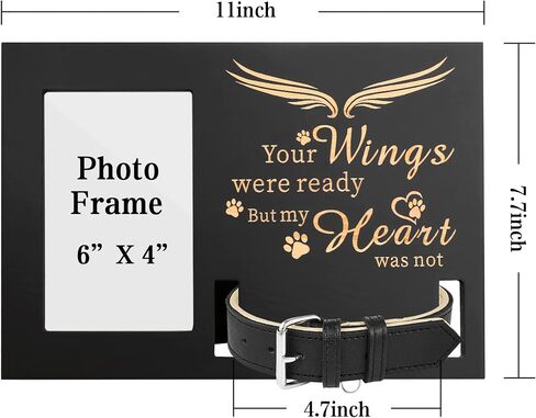 Pet Memorial Gifts, Wooden Personalized Dog Cat Memorial Picture Frame, Dog or Cat Memorial Gifts, Pet Loss Gifts, Loss of Dog Sympathy Gift, Dog Bereavement Gifts, Dog Remembrance Gift, Collar Mount in Saudi Arabia