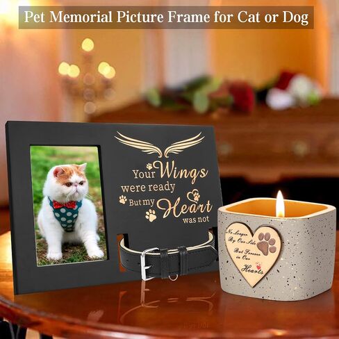 Pet Memorial Gifts, Wooden Personalized Dog Cat Memorial Picture Frame, Dog or Cat Memorial Gifts, Pet Loss Gifts, Loss of Dog Sympathy Gift, Dog Bereavement Gifts, Dog Remembrance Gift, Collar Mount in Saudi Arabia