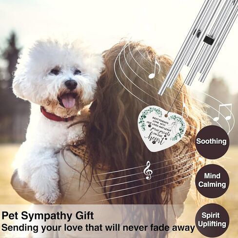 Pet Dog Memorial Wind Chimes Loss of Pet Sympathy Gift Pet Loss Gifts Bereavement Gifts for Pet Owner Remembrance Wind Chimes for Outside Garden Home Decoration Best Friends Come into Our Lives in Kuwait