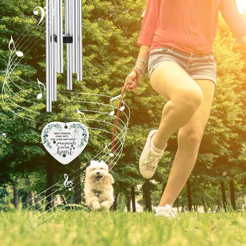 Pet Dog Memorial Wind Chimes Loss of Pet Sympathy Gift Pet Loss Gifts Bereavement Gifts for Pet Owner Remembrance Wind Chimes for Outside Garden Home Decoration Best Friends Come into Our Lives in Kuwait