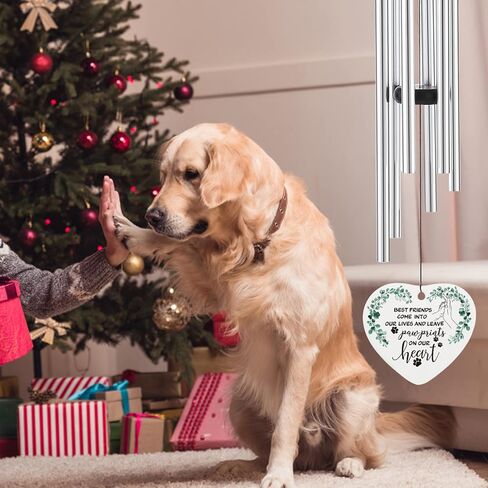 Pet Dog Memorial Wind Chimes Loss of Pet Sympathy Gift Pet Loss Gifts Bereavement Gifts for Pet Owner Remembrance Wind Chimes for Outside Garden Home Decoration Best Friends Come into Our Lives in Kuwait