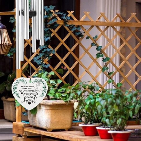 Pet Dog Memorial Wind Chimes Loss of Pet Sympathy Gift Pet Loss Gifts Bereavement Gifts for Pet Owner Remembrance Wind Chimes for Outside Garden Home Decoration Best Friends Come into Our Lives in Kuwait