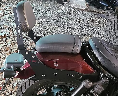 Worldmotop Motorcycle Sissy Bar Backrest Rear Passenger Seat Replacement for Kawasaki Vulcan S 650 VN650 2015 2016 2017 2018 2019 2020, Detachable Backrest (without luggage rack) in Saudi Arabia