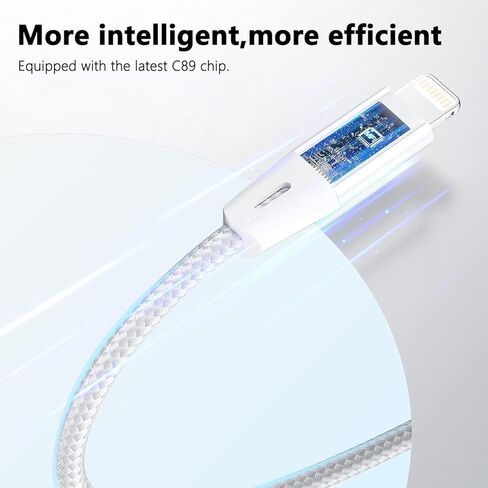 شاحن iPhone 2 حزمة محول PD USB C بقدرة 20 وات وكابل USB C بطول 6 أقدام إلى Lightning شاحن iPhone سريع متوافق مع iPhone 14 13 12 11 X 8 7 المزيد in Kuwait