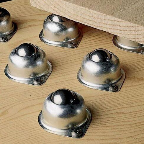 16 قطعة 5/8 بوصة وحدة محمل نقل الكرة النايلون، عجلات محمل نقل الكرة الدوارة، بكرات محمل الكرة، كرة دوارة ناقلة للطاولة لنقل الحركة، الأثاث، الكرسي المتحرك سعة تحميل 22 رطل in Kuwait