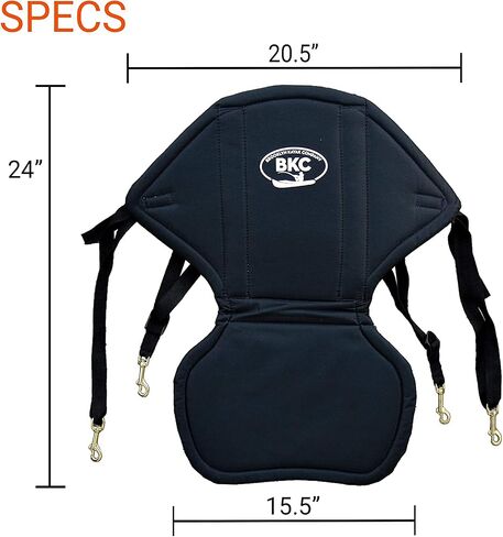 BKC UH-KS222 Universal Sit-On-Top Soft Padded Kayak Seat and Backrest with Water Bottle Pouch for Fishing/Kayaking/Rafting/Canoeing by Brooklyn Kayak Company (2 pack) in Saudi Arabia