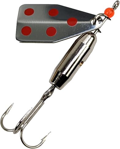 Jake's Lures Stream-a-Lure Silver | Spinner Lure for Fishing | Great for Bass, Musky, Pike, and More | Fishing Lures and Accessories | Weight - 1/6 oz in Saudi Arabia