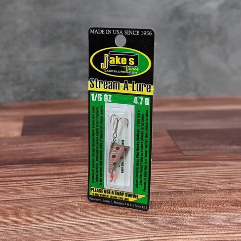 Jake's Lures Stream-a-Lure Silver | Spinner Lure for Fishing | Great for Bass, Musky, Pike, and More | Fishing Lures and Accessories | Weight - 1/6 oz in Saudi Arabia