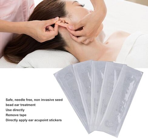 100 قطعة بذور العلاج بالابر العلاج بالابر الأذن ملصق التصحيح لعلاج الأذن غير مؤلم وآمن يعزز تدفق الدم مع الخرز لزجة in Kuwait