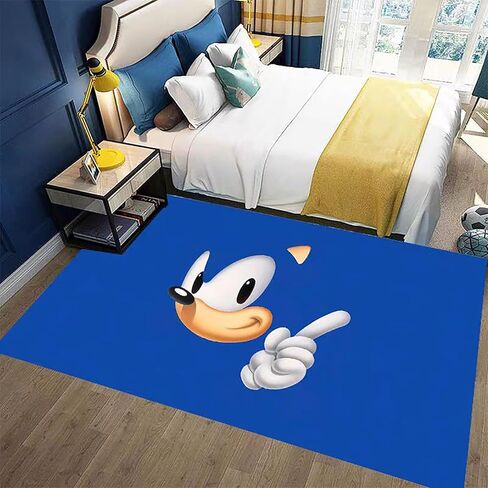 Kid's Room Non-Slip Rug, Anime Blue Rug, Cartoon Rug, Bedroom Bathroom Rug, Kids Gift for Boys, Girls, Children and Babies(47 in × 31.5 in) in Saudi Arabia