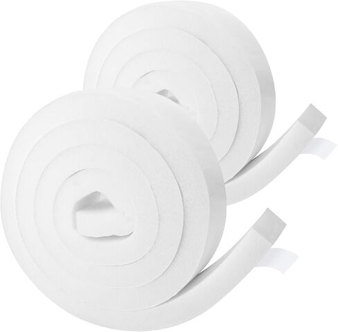 2 لفات من سدادة نافذة مكيف الهواء - رغوة مكيف الهواء 2 بوصة × 0.8 بوصة × 6.5 قدم شريط إغلاق عازل للتيار المتردد، شريط لاصق من الفوم لعزل نافذة التيار المتردد in Kuwait