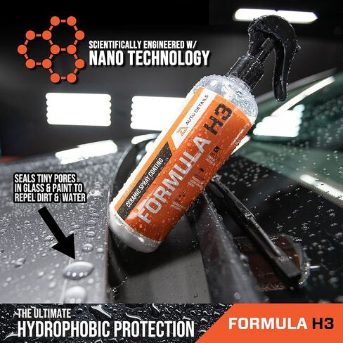 Formula H3 Nano Ceramic Coating For Cars - Car Wax Spray 8oz - Nano Ceramic Spray Coating for Cars - Ceramic Nano Spray Wax - Ceramic Car Coating Spray in Saudi Arabia
